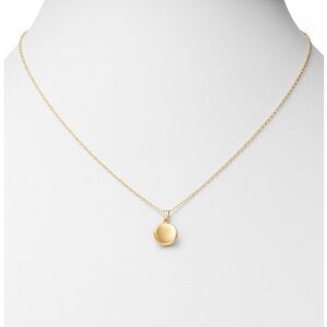 BLOOMINGDALE’S NWT Disc Pendant Necklace in 14K Yellow Gold, 18"